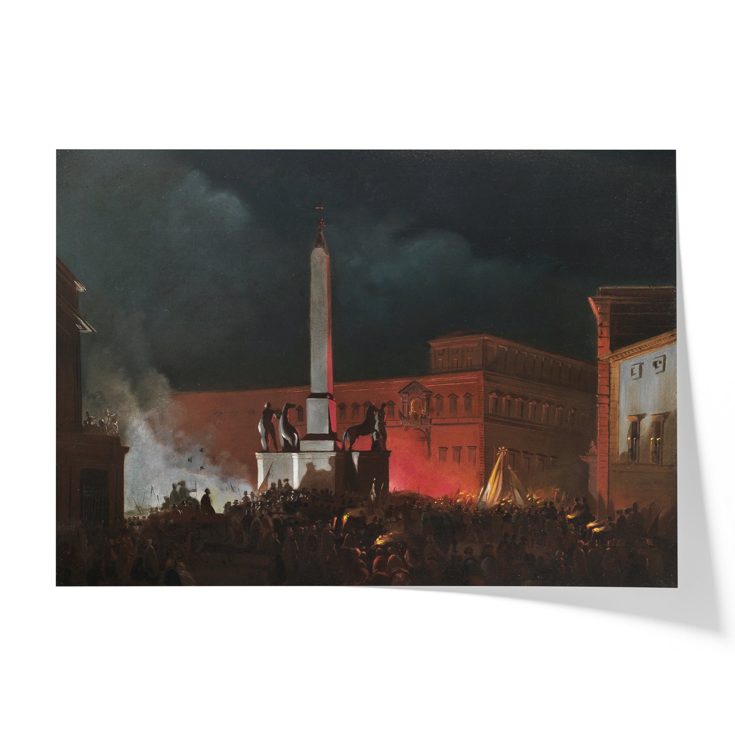 Blessing of Pius IX from the Quirinale at Night | Ippolito Caffi | 1848