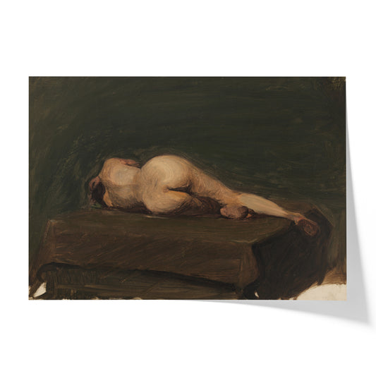 Reclining Female Nude, from Rear | Edward Hopper | 1902-04