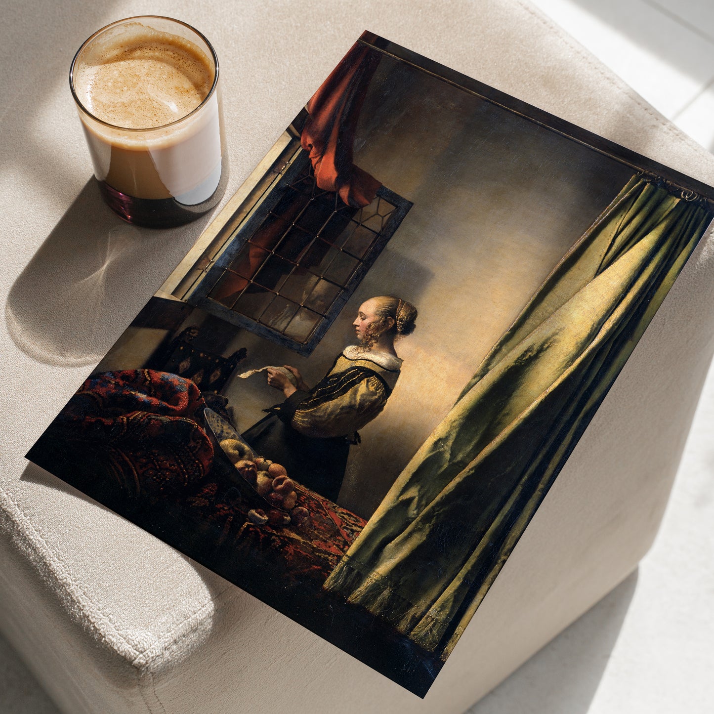 Girl Reading a Letter at an Open Window (Before Restoration) | Johannes Vermeer | 1657