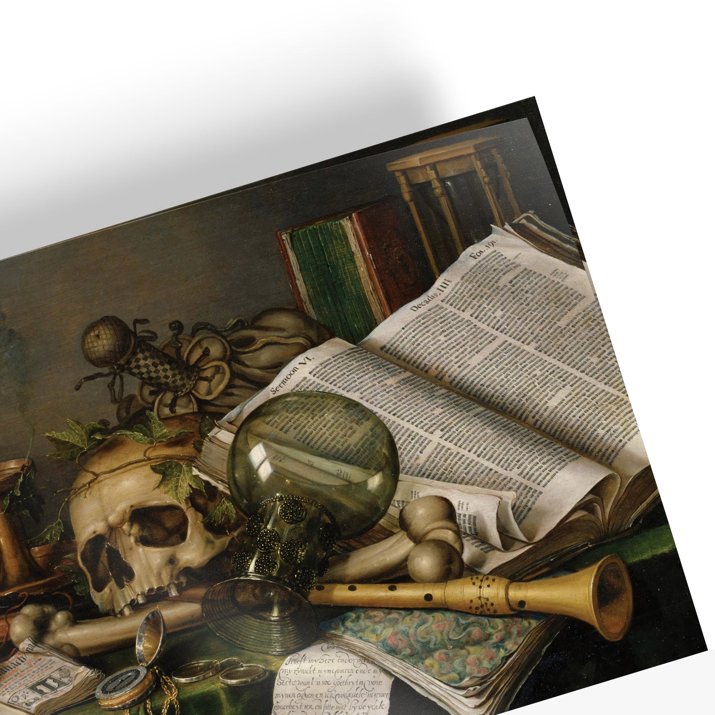 Vanitas. Still Life with Books, Manuscripts and a Skull | Edward Collier | 1663
