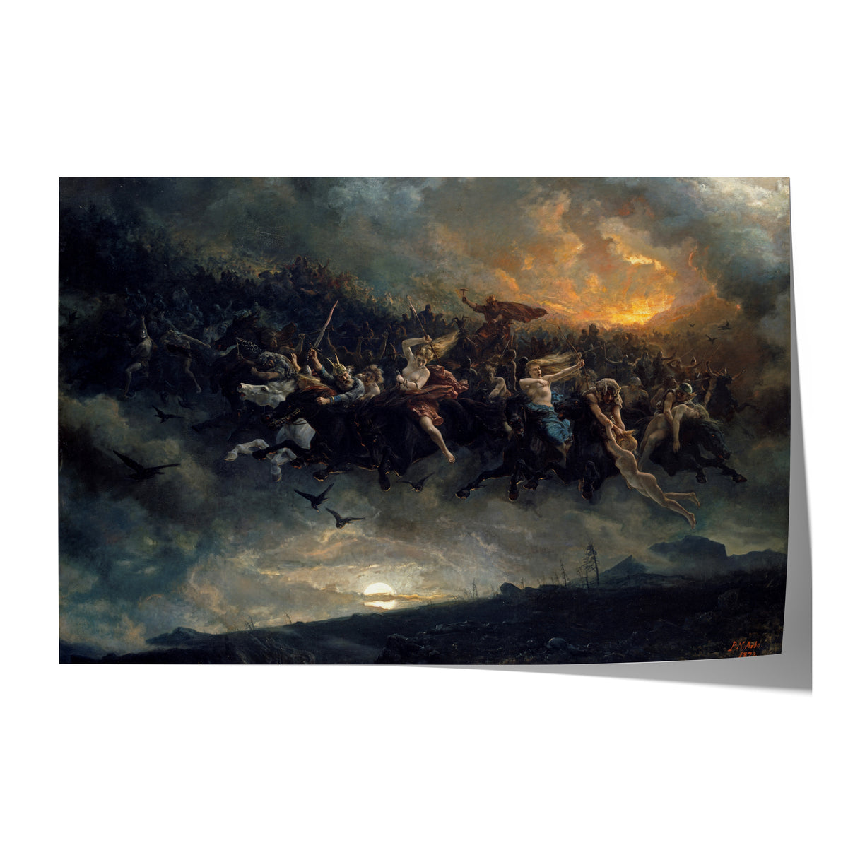 The Wild Hunt of Odin | Peter Nicolai Arbo | 1872