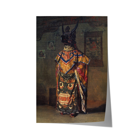 Buddhist Lama in a Monastery on a Holiday Pemionchi. Sikkim | Vasily Vereshchagin | 1875