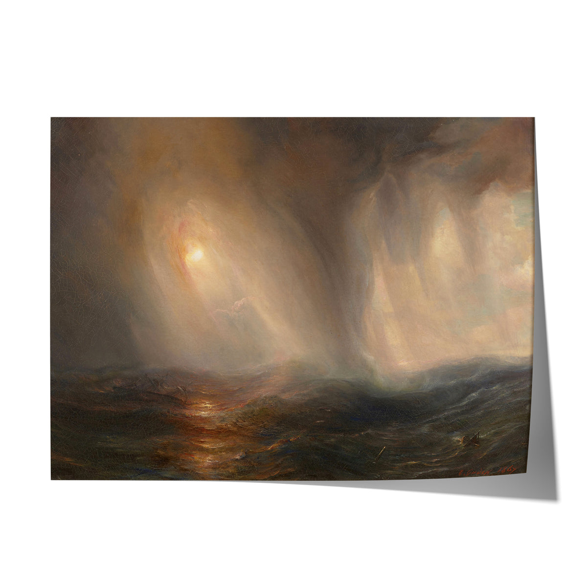 Light Effect in the Heart of a Storm at Sea | Théodore Gudin | 1867