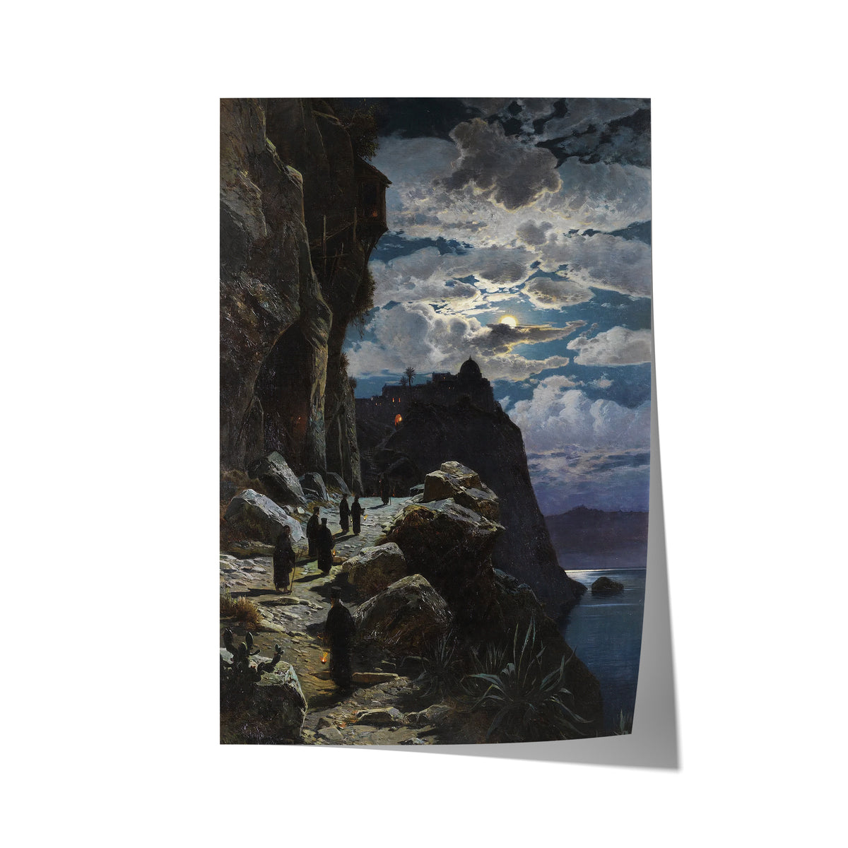 Monks Walk to the Mountain Monastery of Athos | Hermann Corrodi | 1905