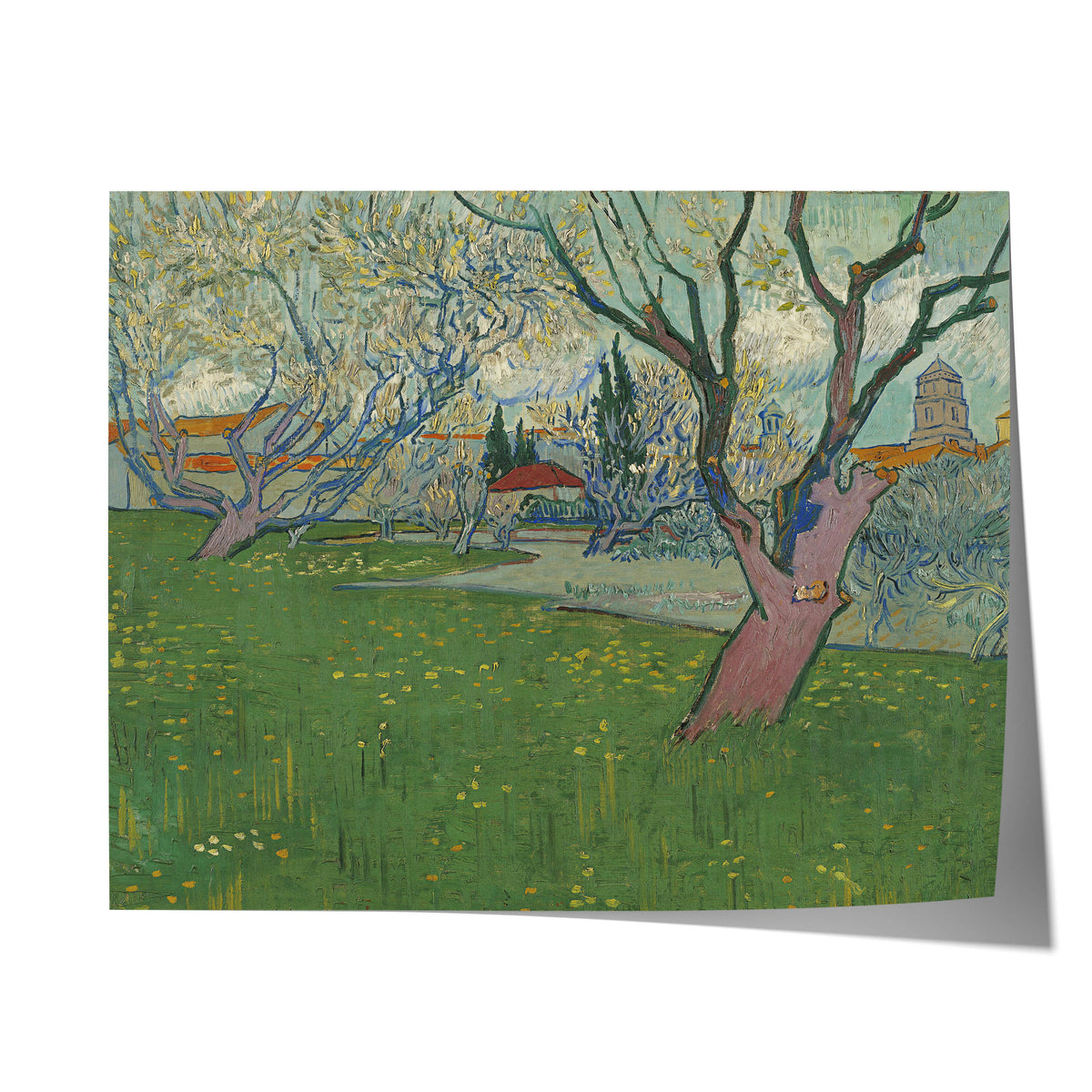 Orchard in Bloom with View of Arles | Vincent van Gogh | 1889