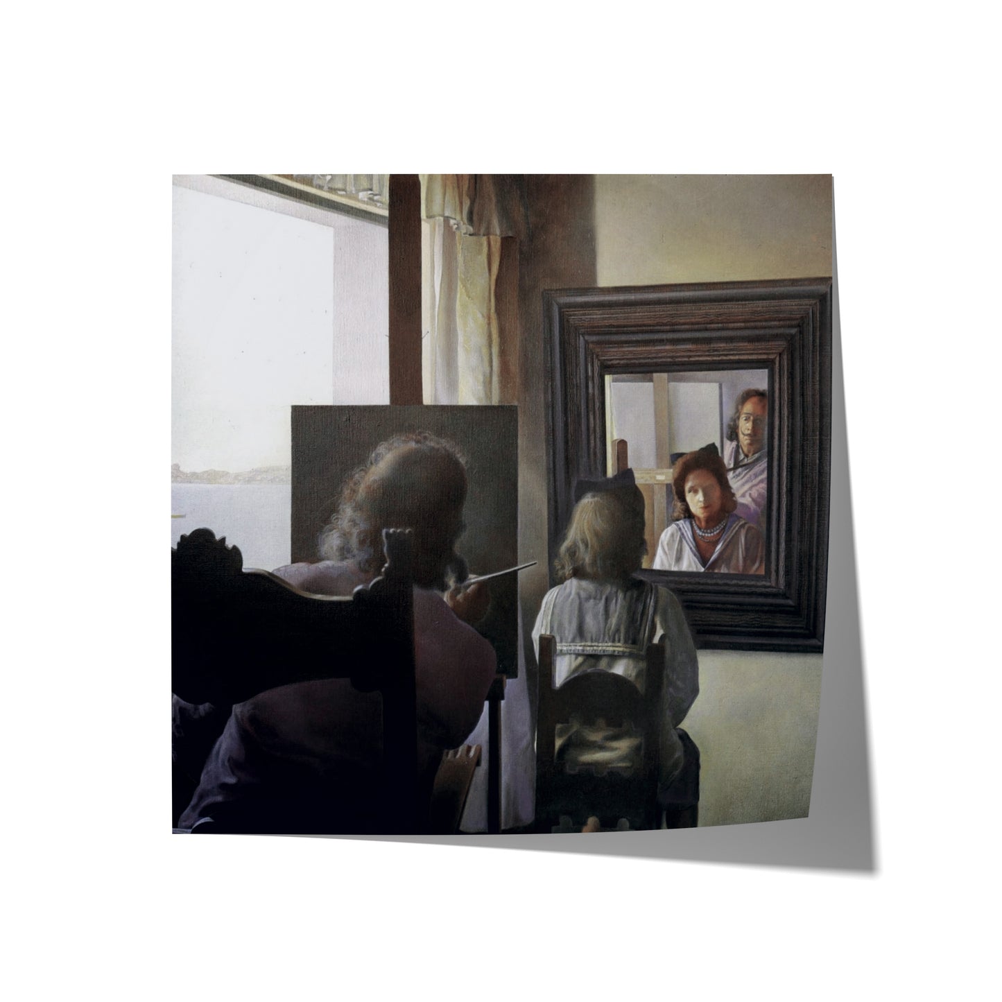 Dalí Seen from the Back Painting Gala from the Back Eternalised by Six Virtual Corneas Provisionally Reflected by Six Real Mirrors | Salvador Dali | 1972-73