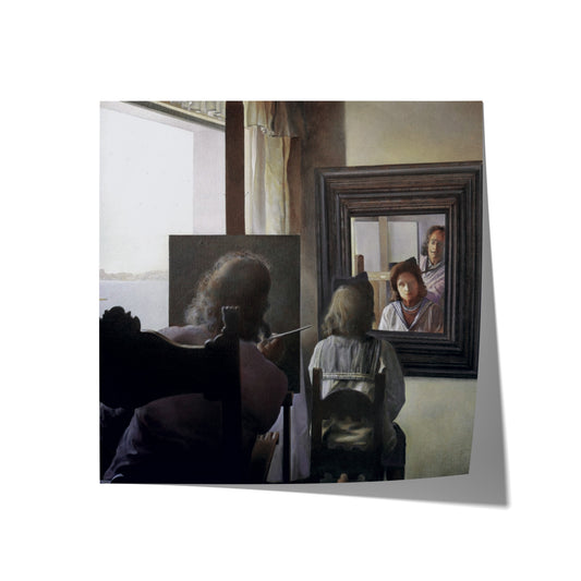 Dalí Seen from the Back Painting Gala from the Back Eternalised by Six Virtual Corneas Provisionally Reflected by Six Real Mirrors | Salvador Dali | 1972-73