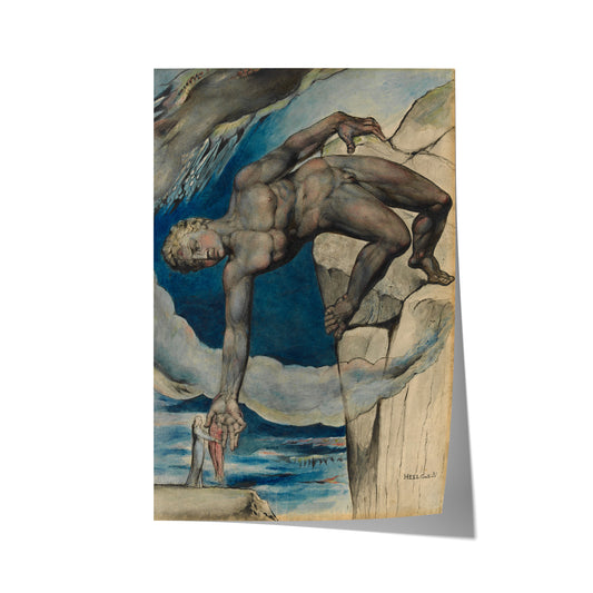 Antaeus Setting Down Dante and Virgil in the Last Circle of Hell | William Blake | 1824-27