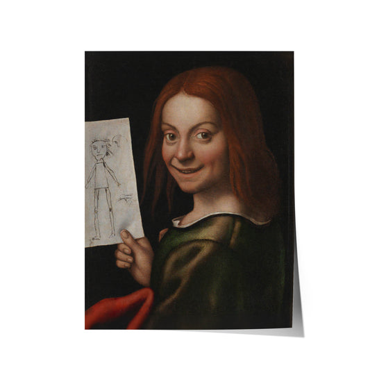 Portrait of a Young Boy Holding a Child's Drawing | Giovanni Francesco Caroto | c. 1515