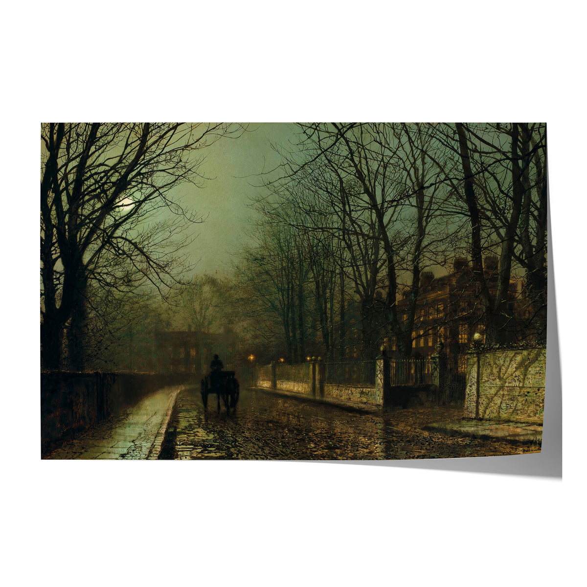 A Wet Moon, Putney Road | John Atkinson Grimshaw | 1886