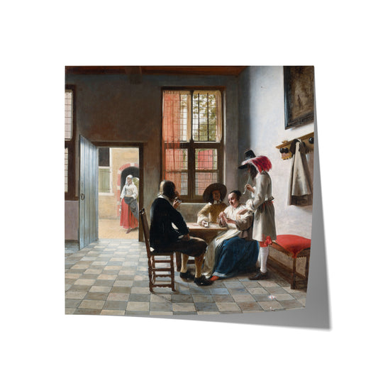 Cardplayers in a Sunlit Room | Pieter de Hooch | 1658