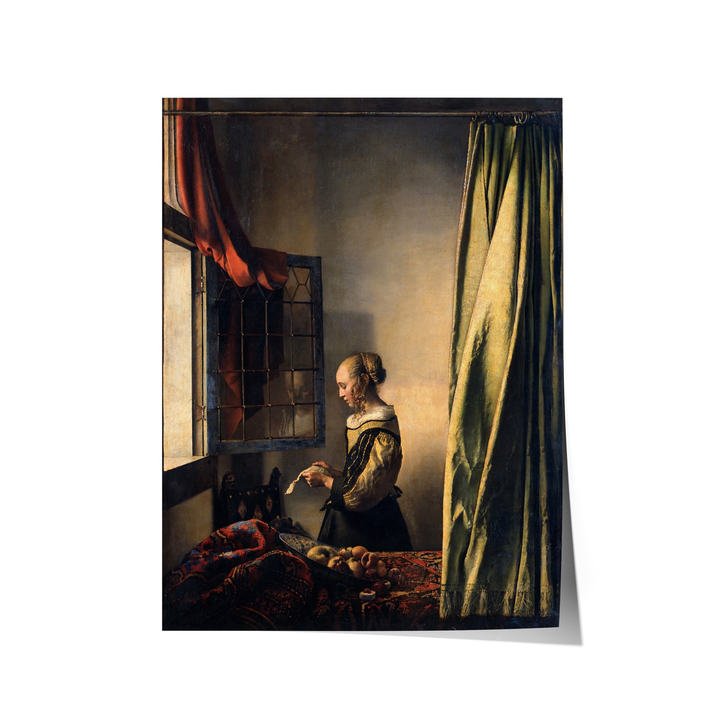 Girl Reading a Letter at an Open Window (Before Restoration) | Johannes Vermeer | 1657