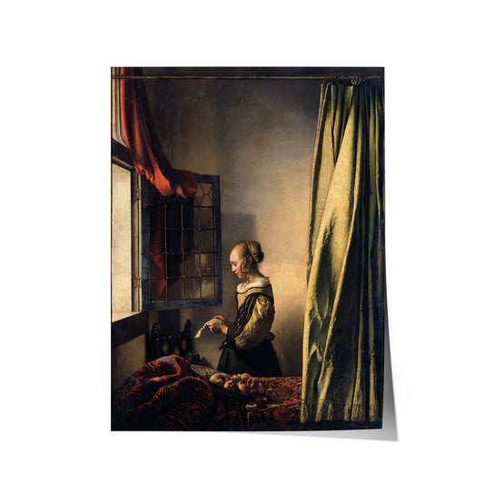 Girl Reading a Letter at an Open Window (Before Restoration) | Johannes Vermeer | 1657