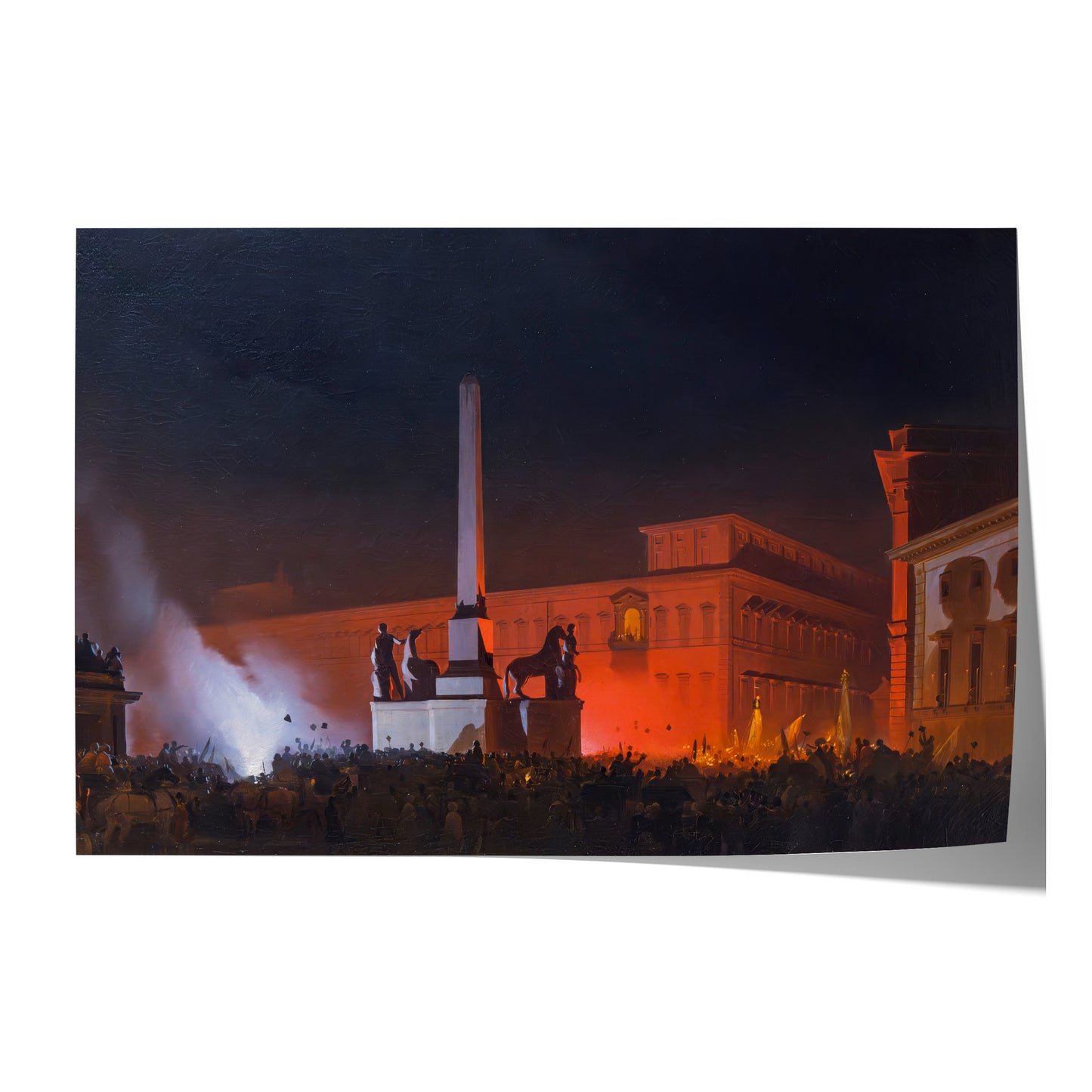 Blessing of Pius IX from the Quirinale at Night | Ippolito Caffi | 1848