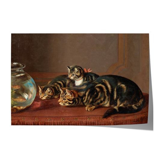 Cats by a Fishbowl | Horatio Henry Couldery | 19th Century