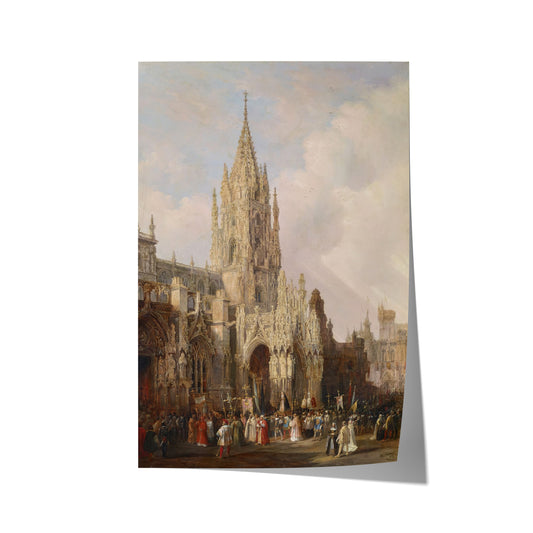 A Procession in the Cathedral of Oviedo | Genaro Pérez Villaamil | 1837