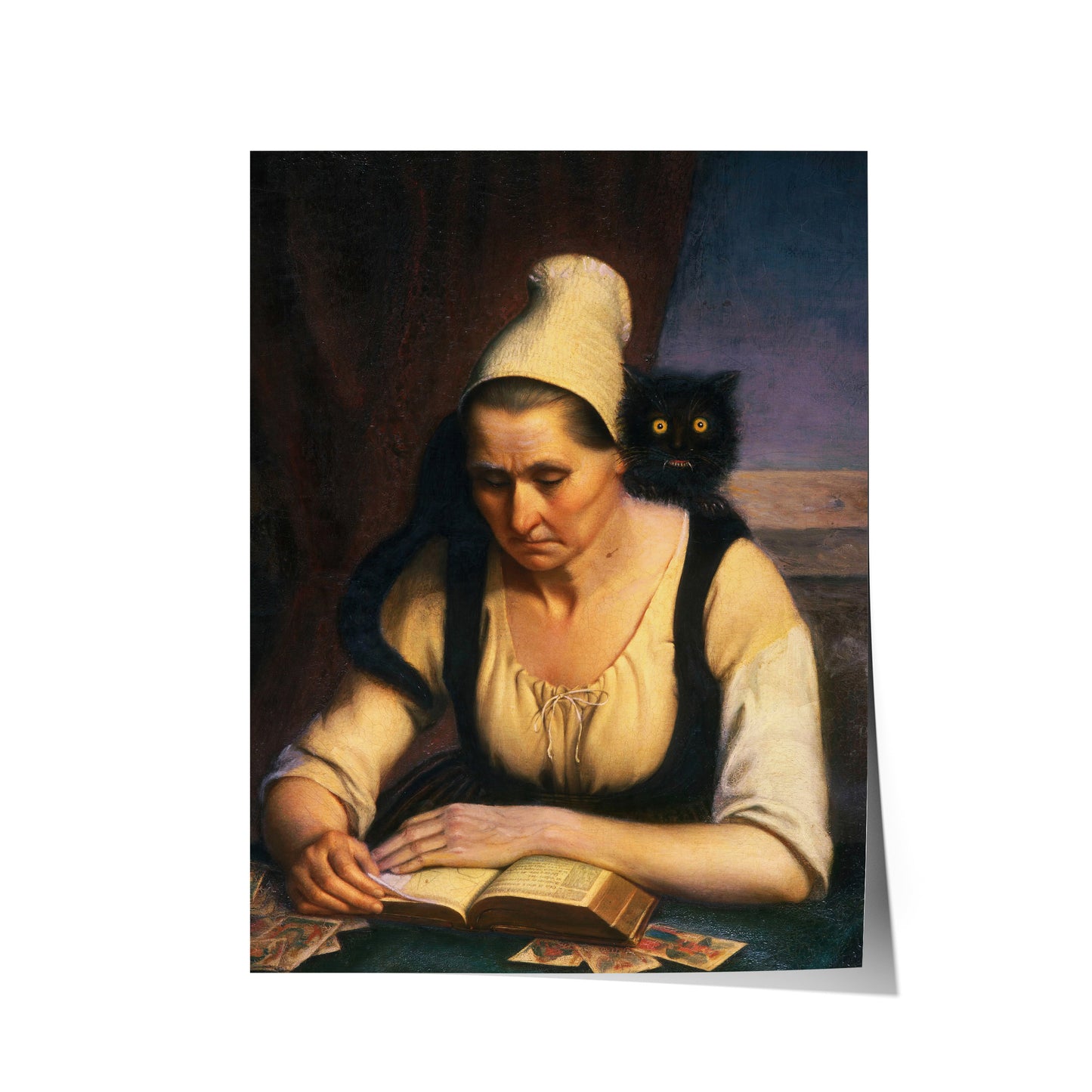 Fortune Teller Studying a Book of Necromancy | Clémentine Dondey | 1847