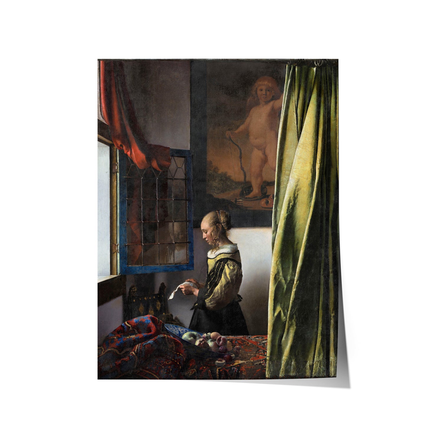 Girl Reading a Letter at an Open Window (After Restoration) | Johannes Vermeer | 1657