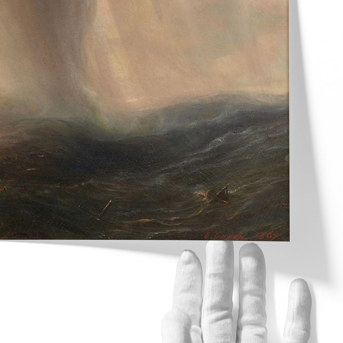 Light Effect in the Heart of a Storm at Sea | Théodore Gudin | 1867