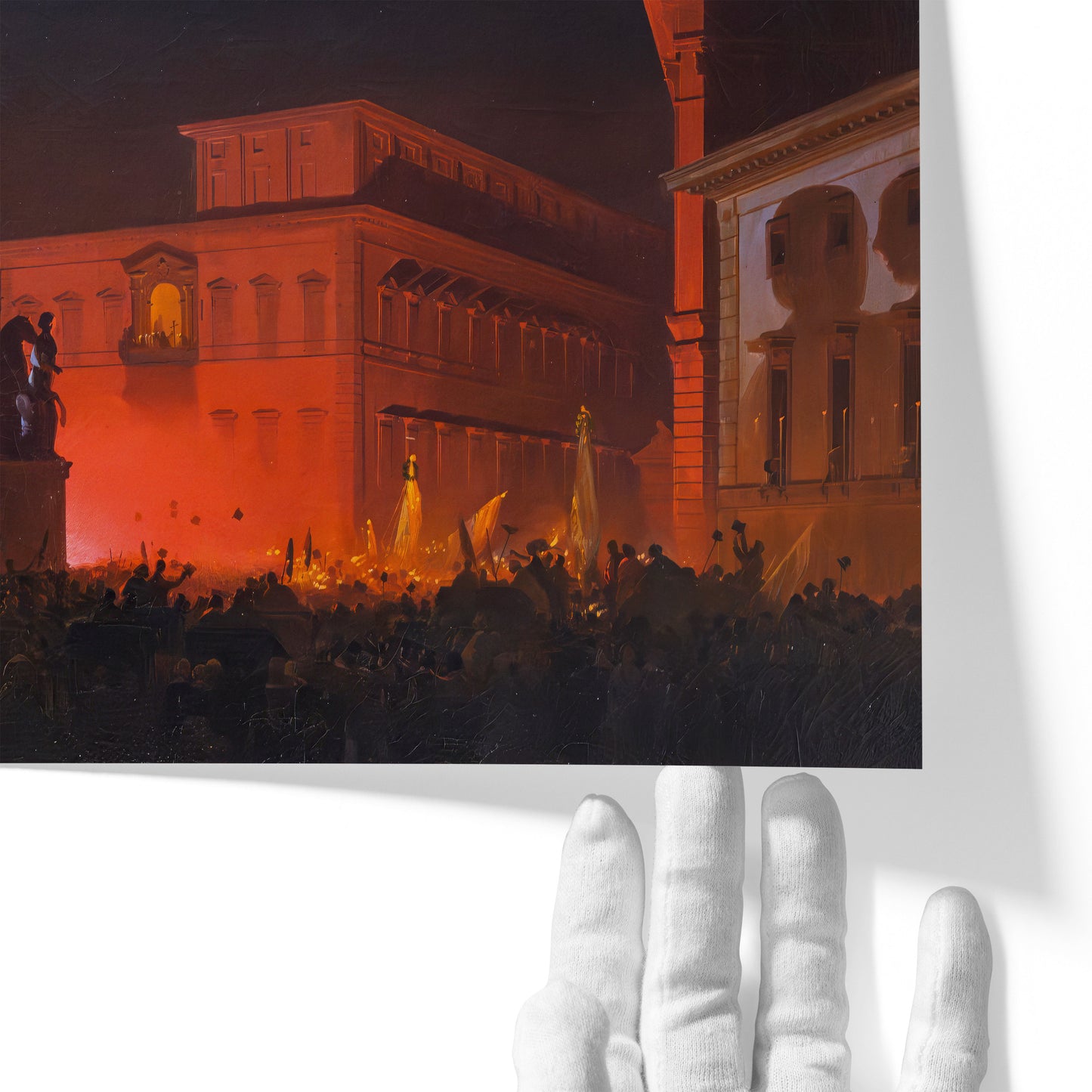 Blessing of Pius IX from the Quirinale at Night | Ippolito Caffi | 1848