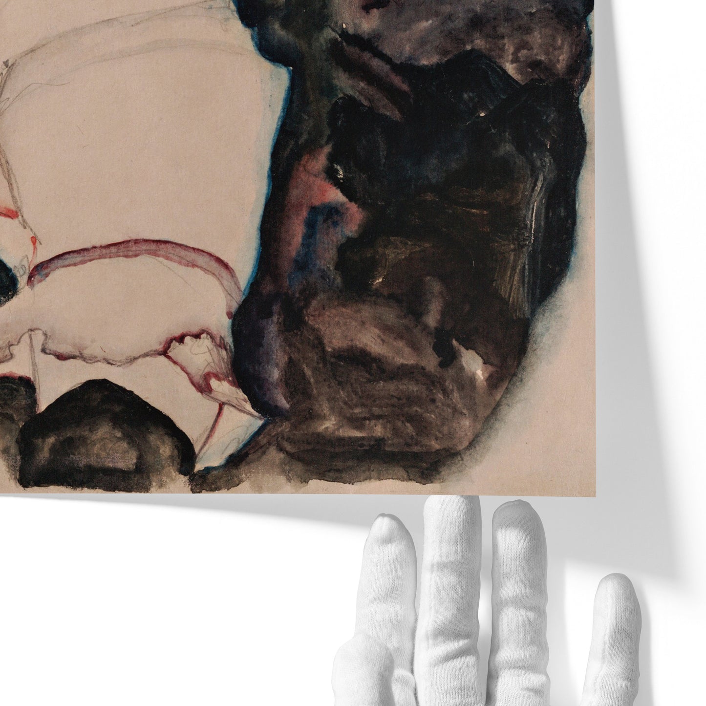 Black-Haired Girl with Lifted Skirt | Egon Schiele | 1911