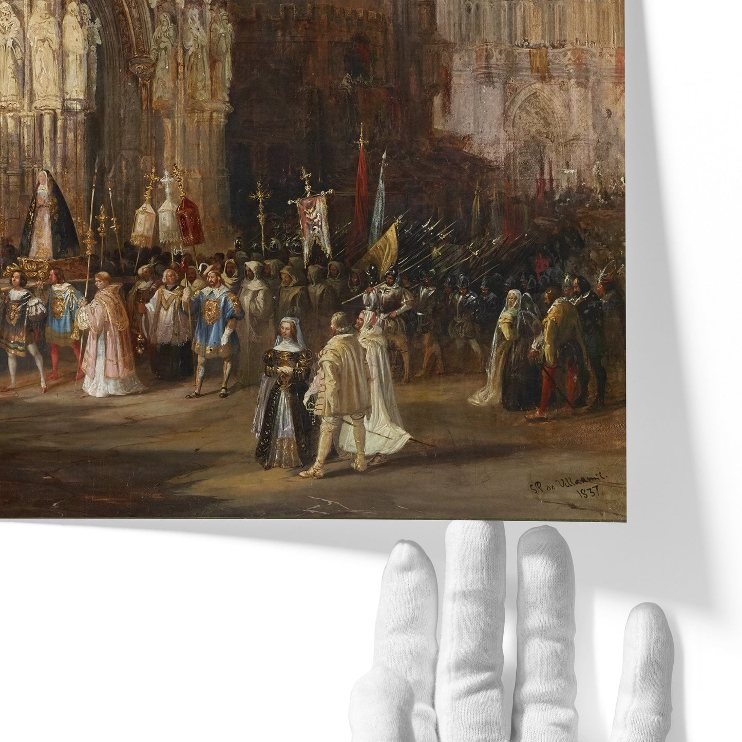 A Procession in the Cathedral of Oviedo | Genaro Pérez Villaamil | 1837