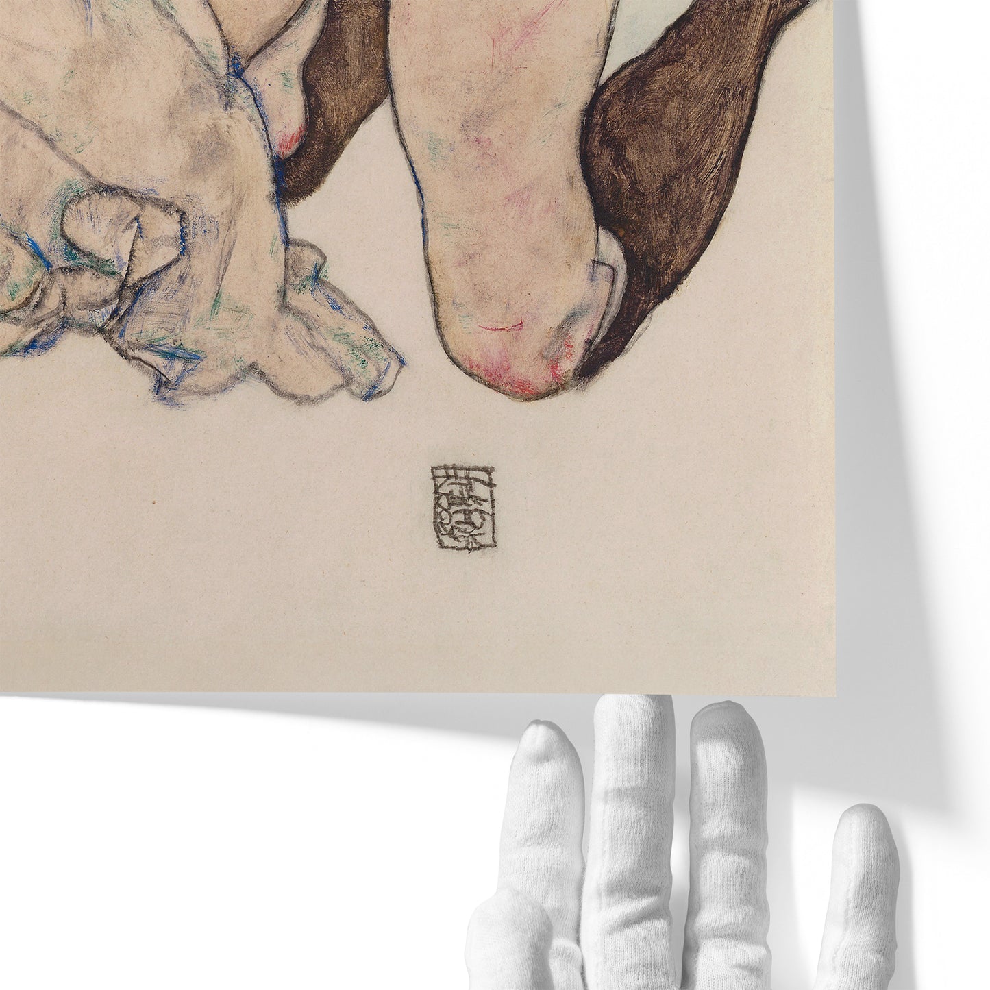 Kneeling girl, Resting on Both Elbows | Egon Schiele | 1917