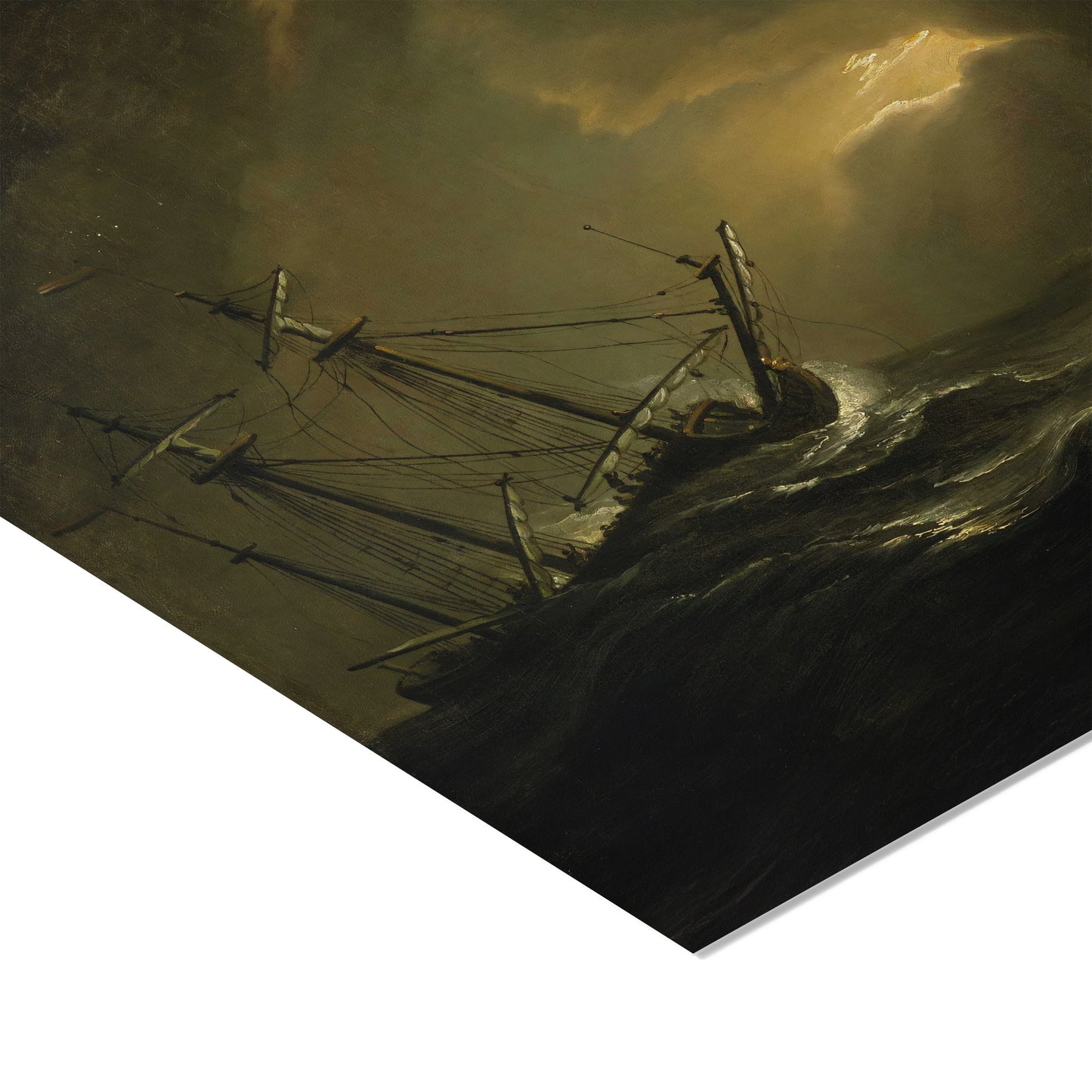 A Small Dutch Ship Riding out a Storm | Williem Van de Velde The Younger | 1700s