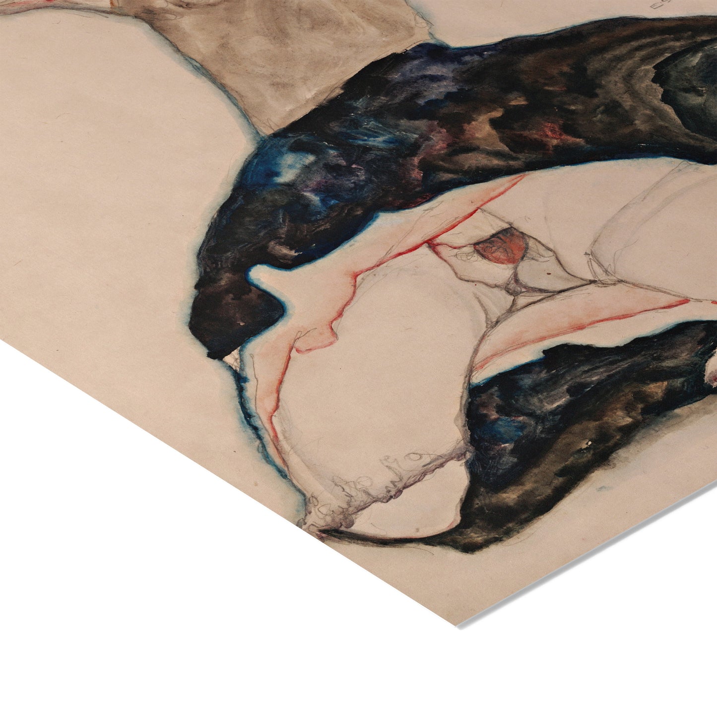 Black-Haired Girl with Lifted Skirt | Egon Schiele | 1911
