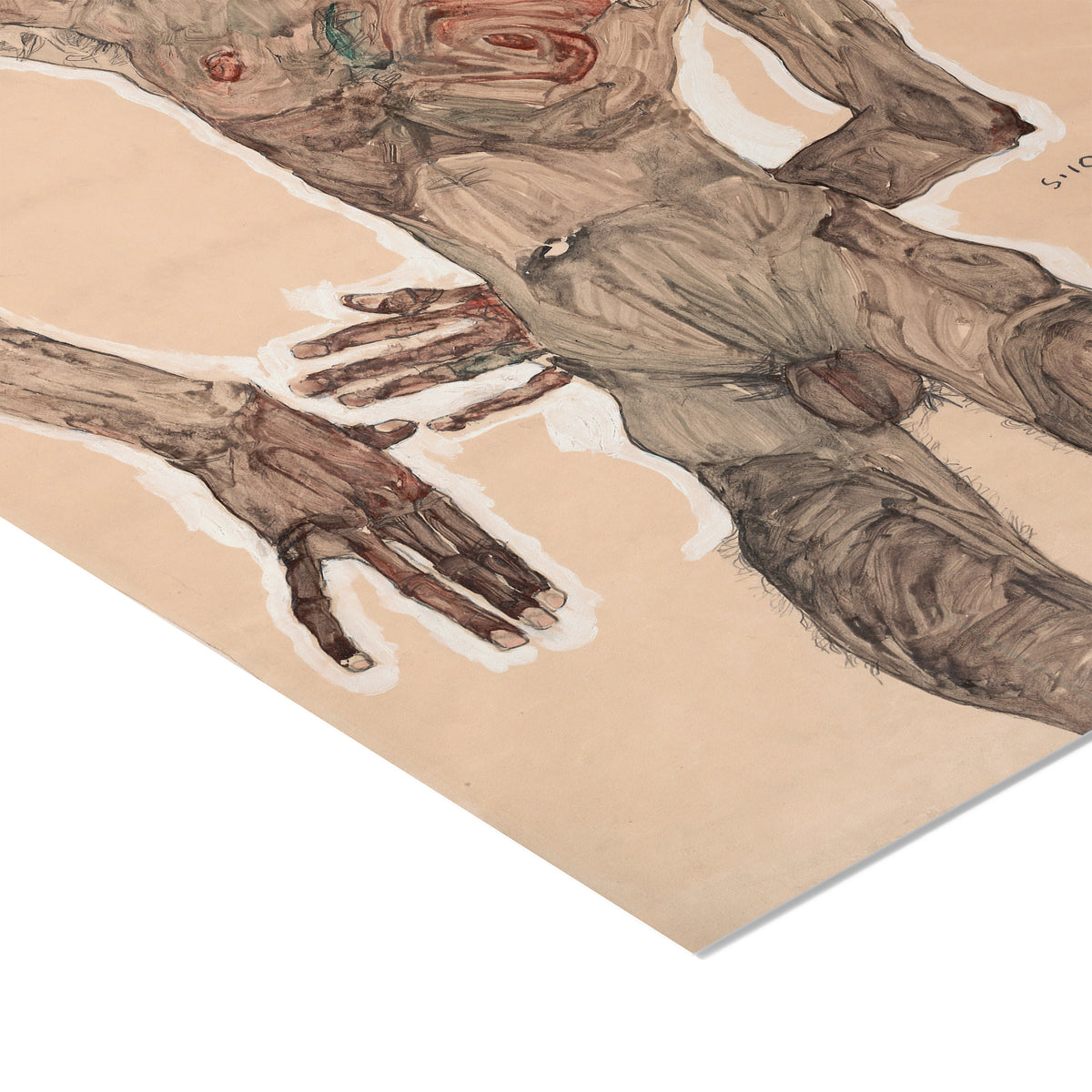 Nude Self-Portrait, Grimacing | Egon Schiele | 1910