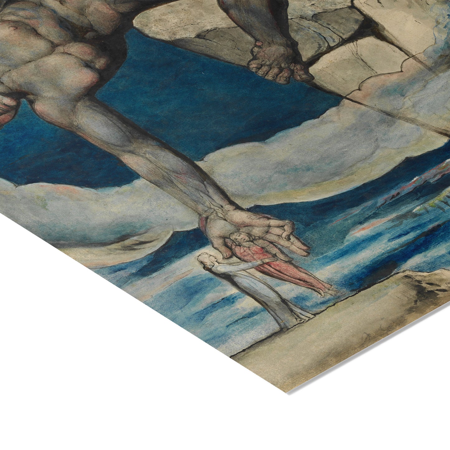 Antaeus Setting Down Dante and Virgil in the Last Circle of Hell | William Blake | 1824-27