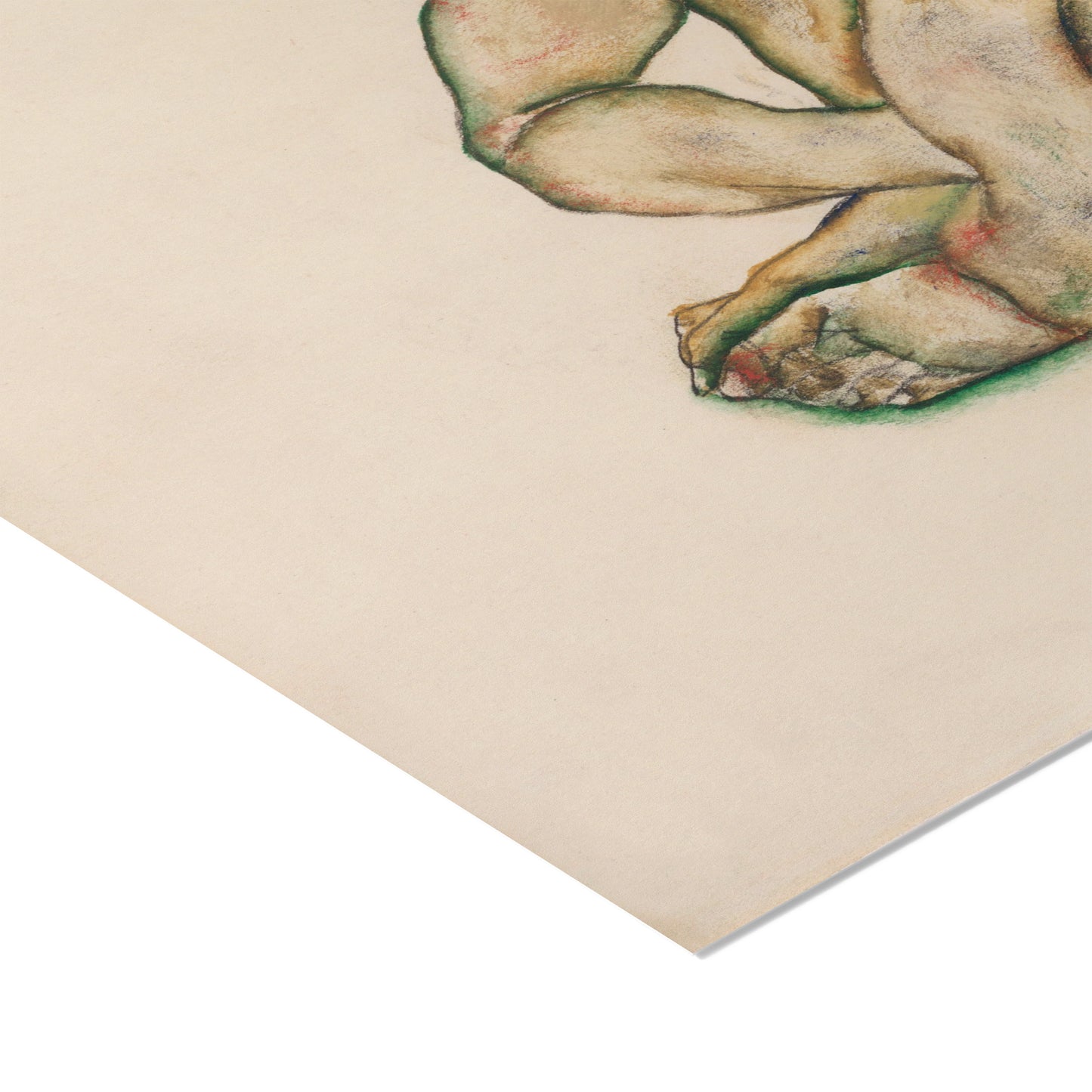 Crouching Nude Girl | Egon Schiele | 1918
