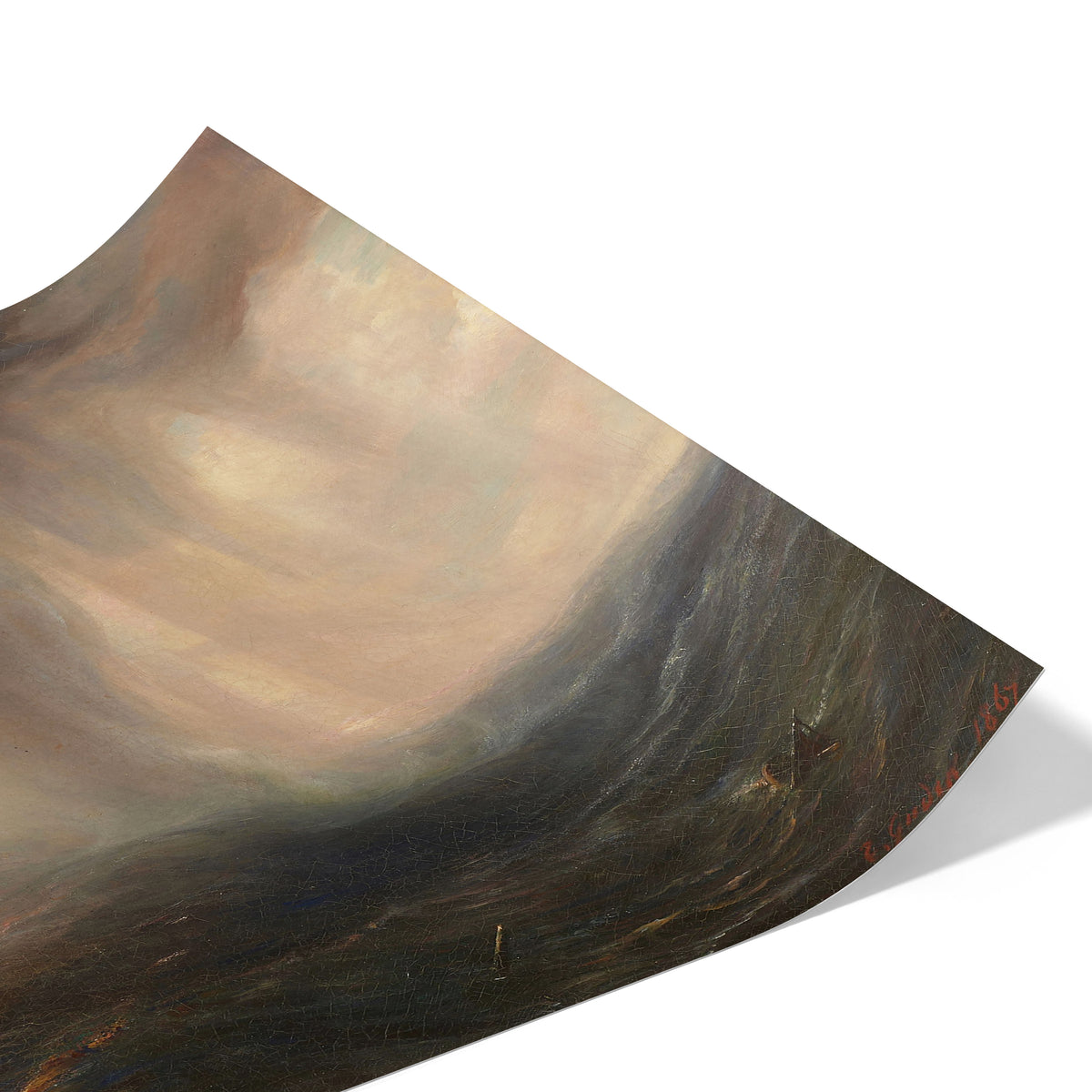 Light Effect in the Heart of a Storm at Sea | Théodore Gudin | 1867