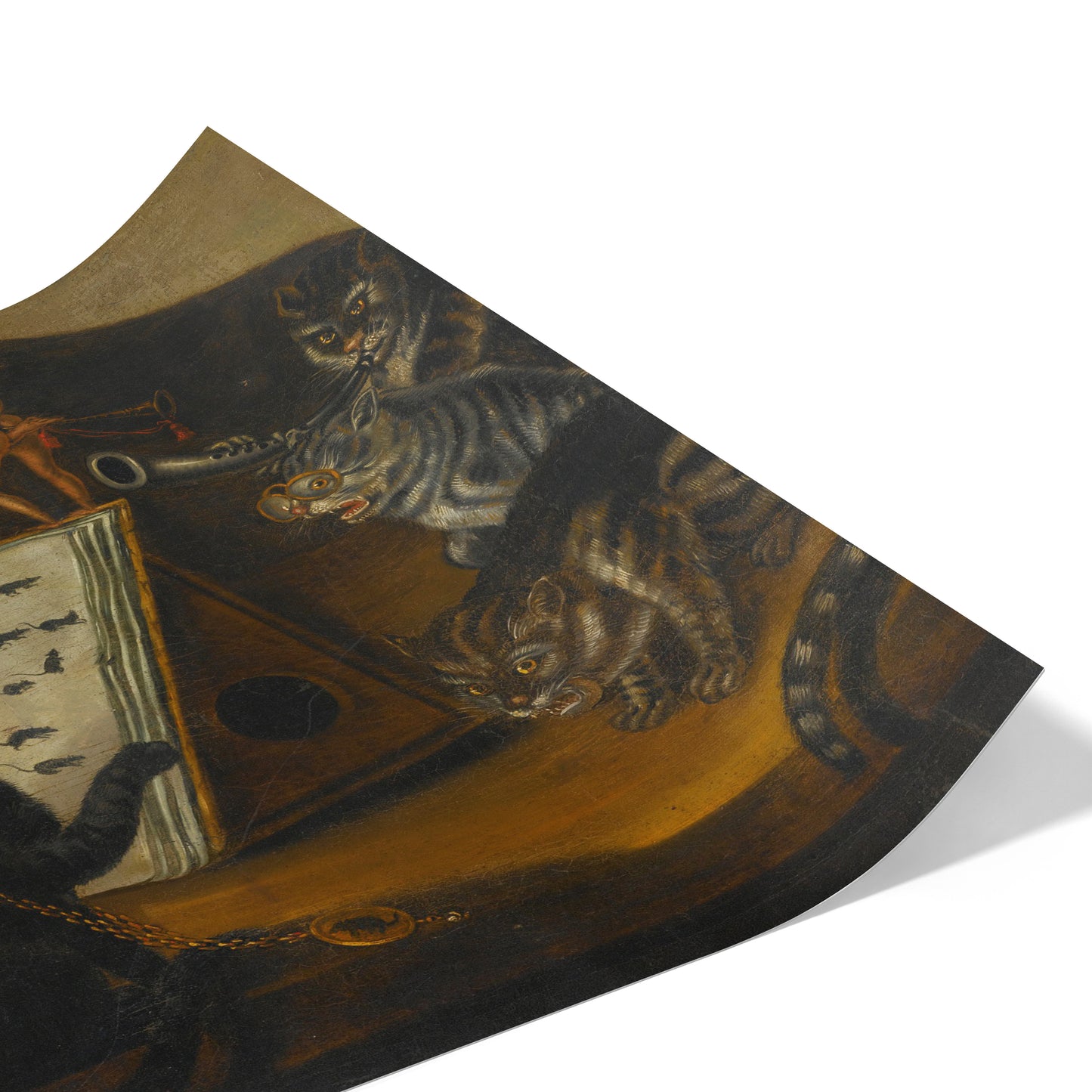 Cats Being Instructed in the Art of Mouse-Catching by an Owl | Lombard School | c. 1700