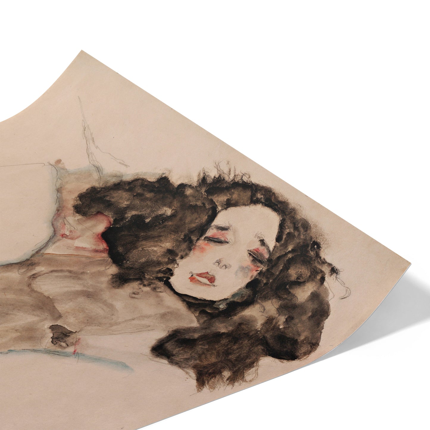 Black-Haired Girl with Lifted Skirt | Egon Schiele | 1911