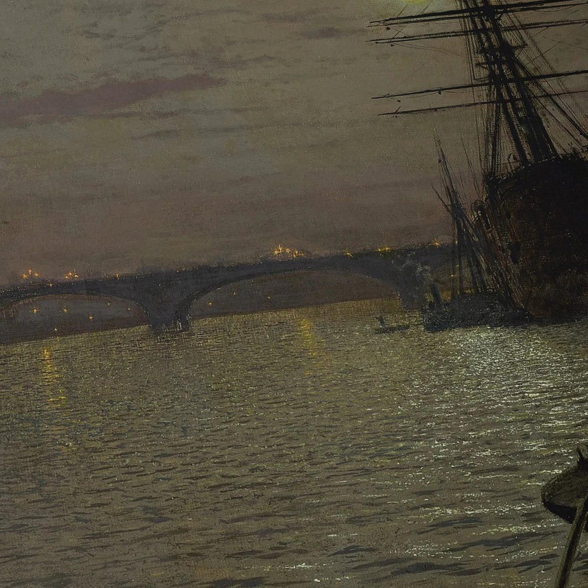 The Pool and London Bridge at Night | John Atkinson Grimshaw | 1884