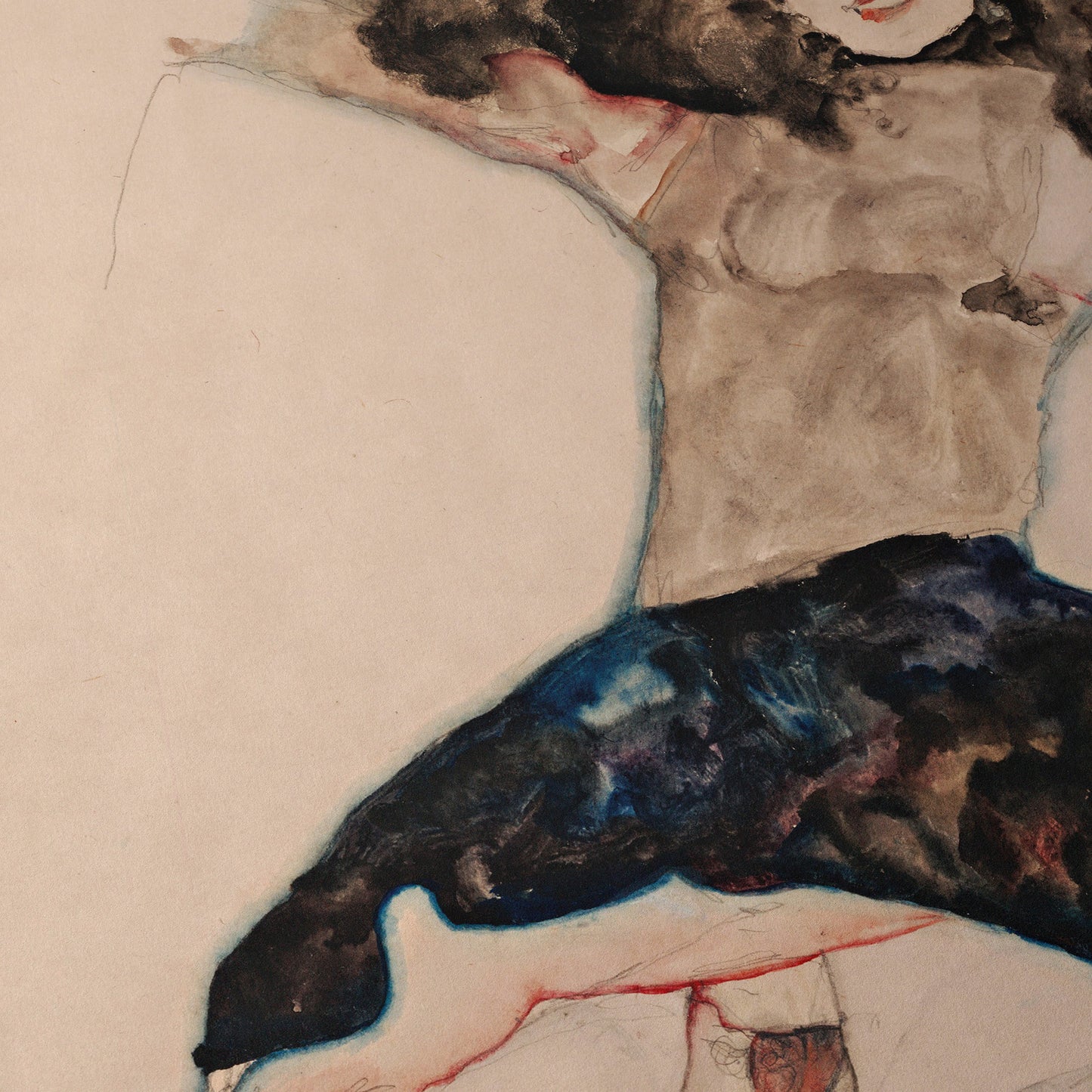 Black-Haired Girl with Lifted Skirt | Egon Schiele | 1911