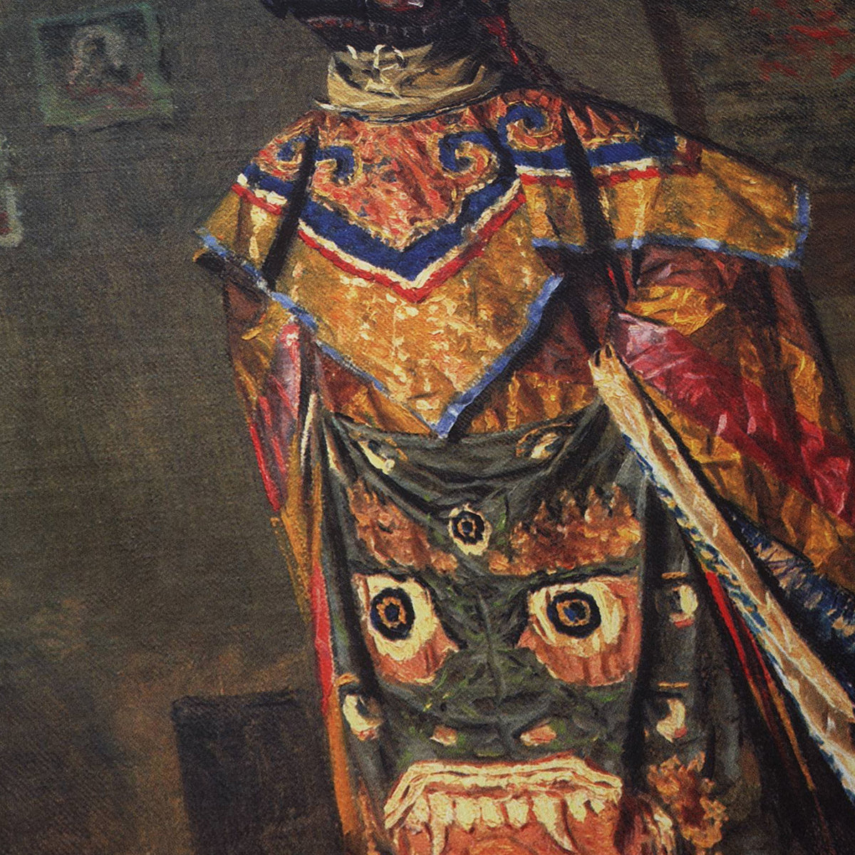 Buddhist Lama in a Monastery on a Holiday Pemionchi. Sikkim | Vasily Vereshchagin | 1875