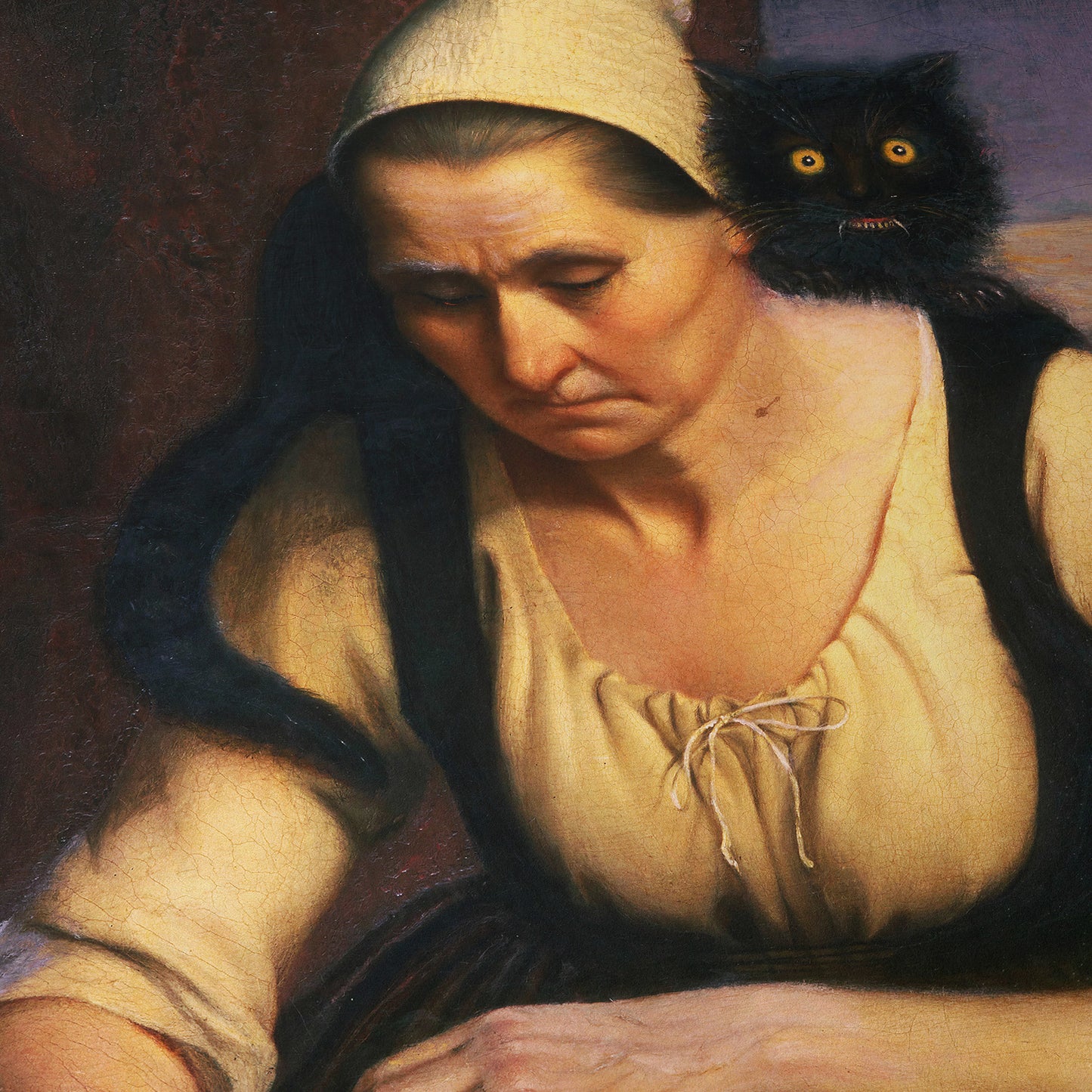 Fortune Teller Studying a Book of Necromancy | Clémentine Dondey | 1847