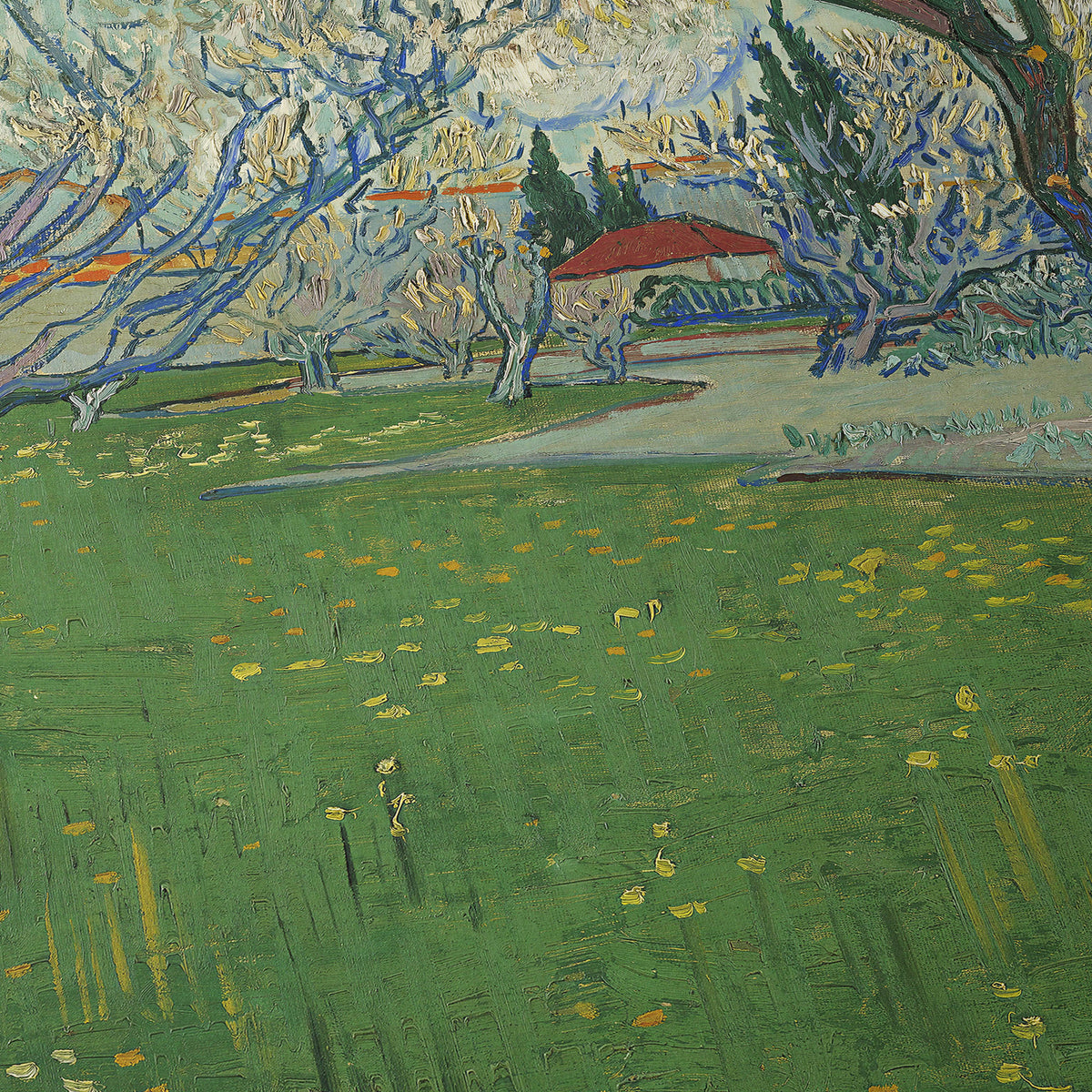 Orchard in Bloom with View of Arles | Vincent van Gogh | 1889