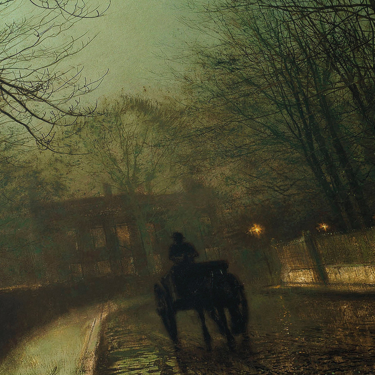 A Wet Moon, Putney Road | John Atkinson Grimshaw | 1886