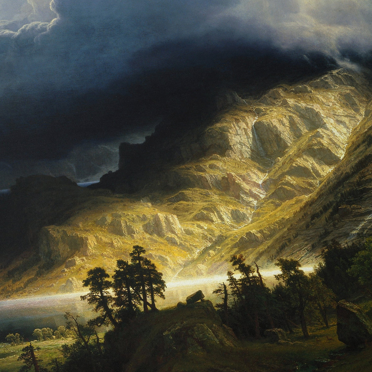 A Storm in the Rocky Mountains, Mt. Rosalie | Albert Bierstadt | 1866
