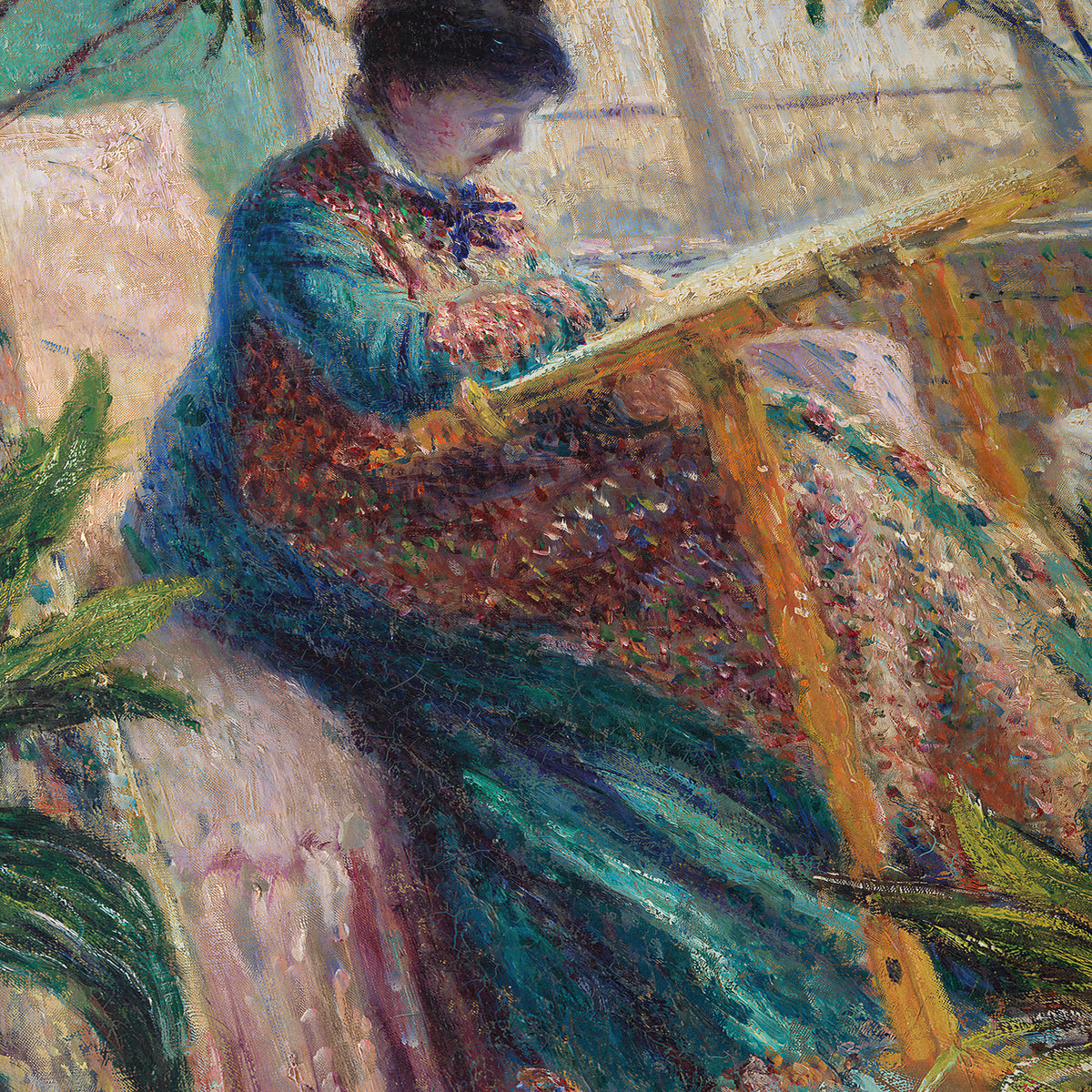Madame Monet Embroidering | Claude Monet | 1875