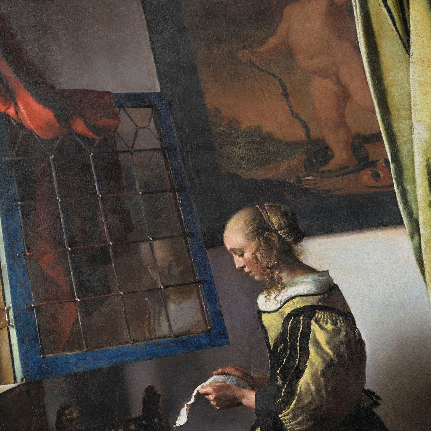 Girl Reading a Letter at an Open Window (After Restoration) | Johannes Vermeer | 1657
