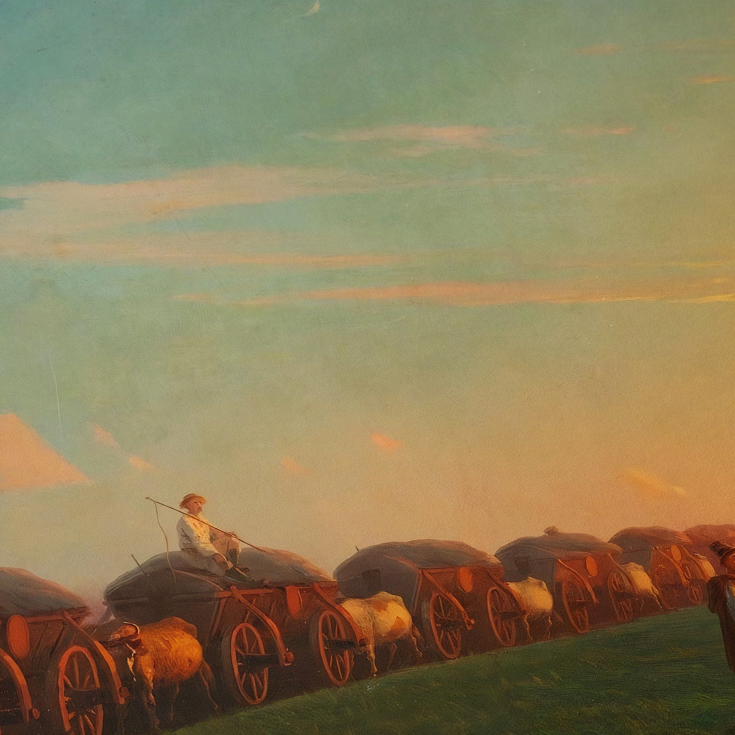 Broad Landscape with Settlers | Ivan Aivazovsky | 1856