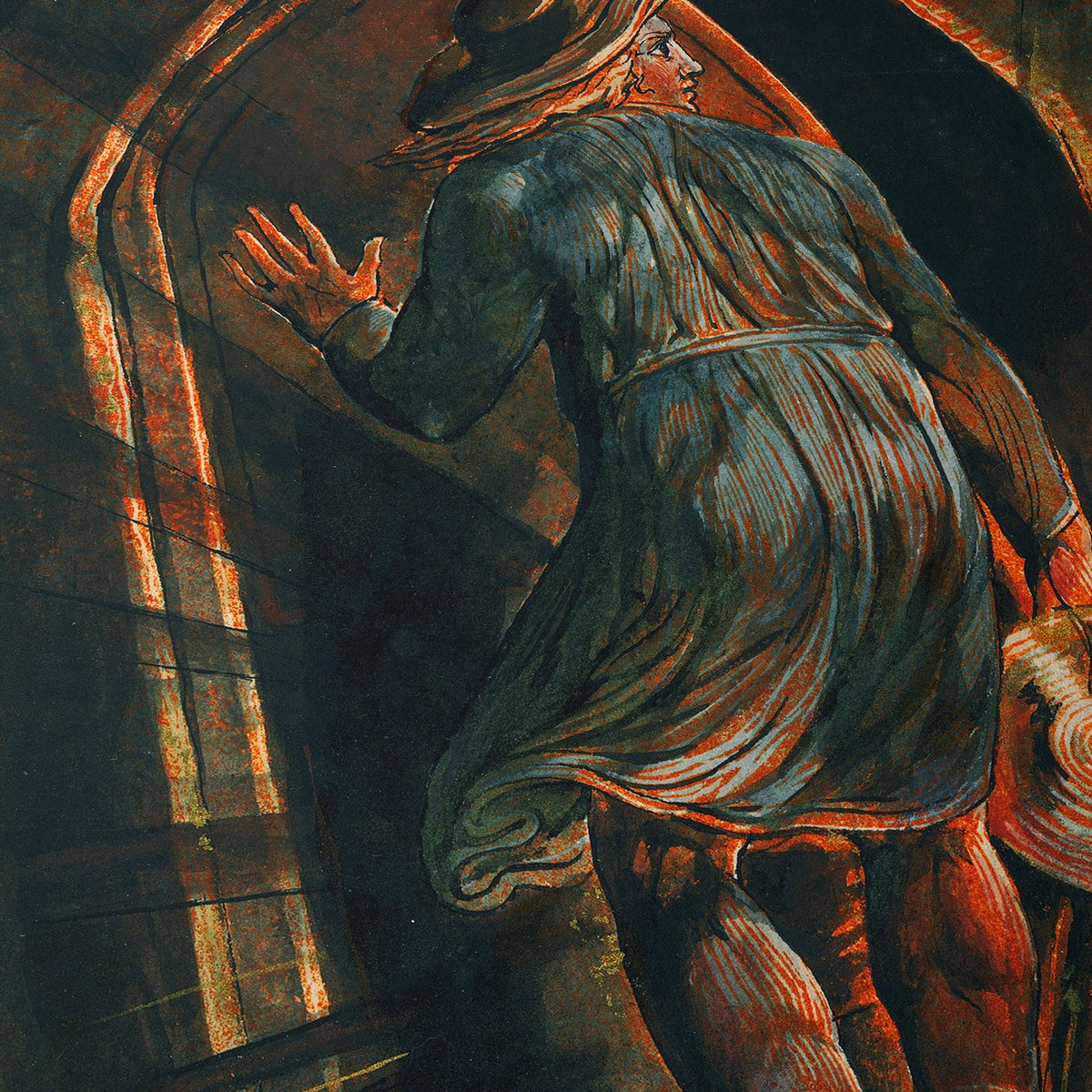 Los Entering the Grave | William Blake | 1804-20