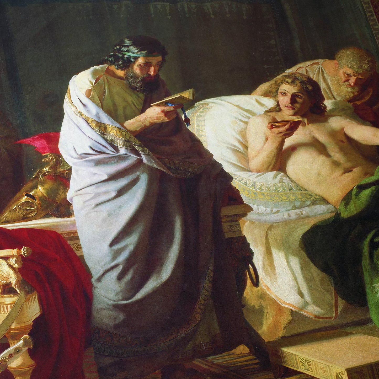 Alexander the Great and Physician Phillip of Arcarnania | Henryk Siemiradzki | 1870
