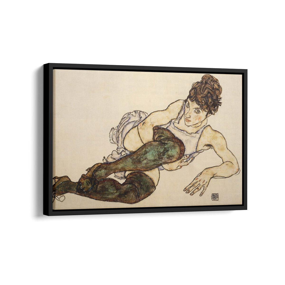 Reclining Woman with Green Stockings | Egon Schiele | 1917