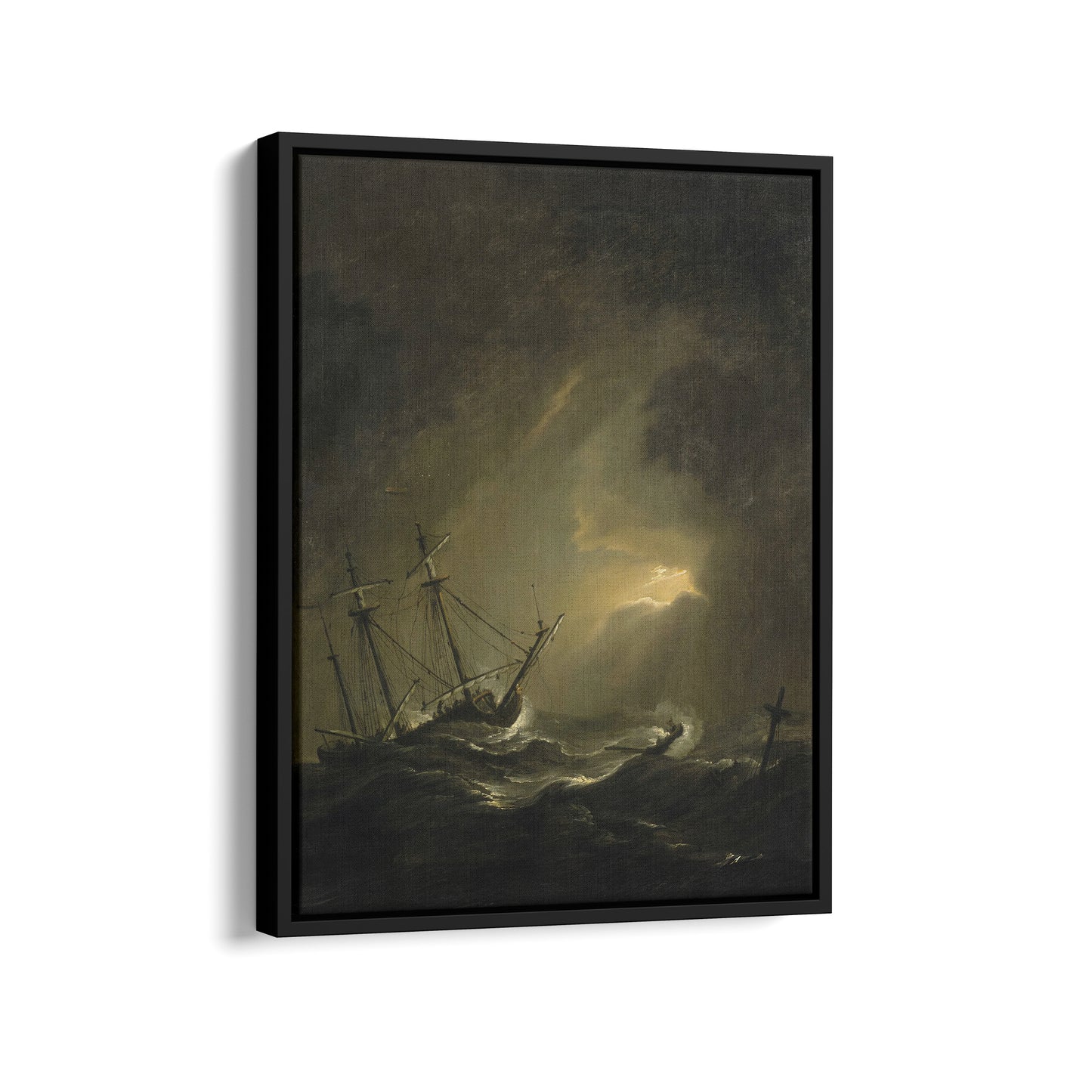 A Small Dutch Ship Riding out a Storm | Williem Van de Velde The Younger | 1700s