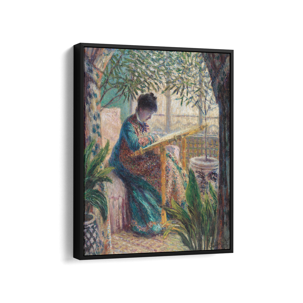 Madame Monet Embroidering | Claude Monet | 1875